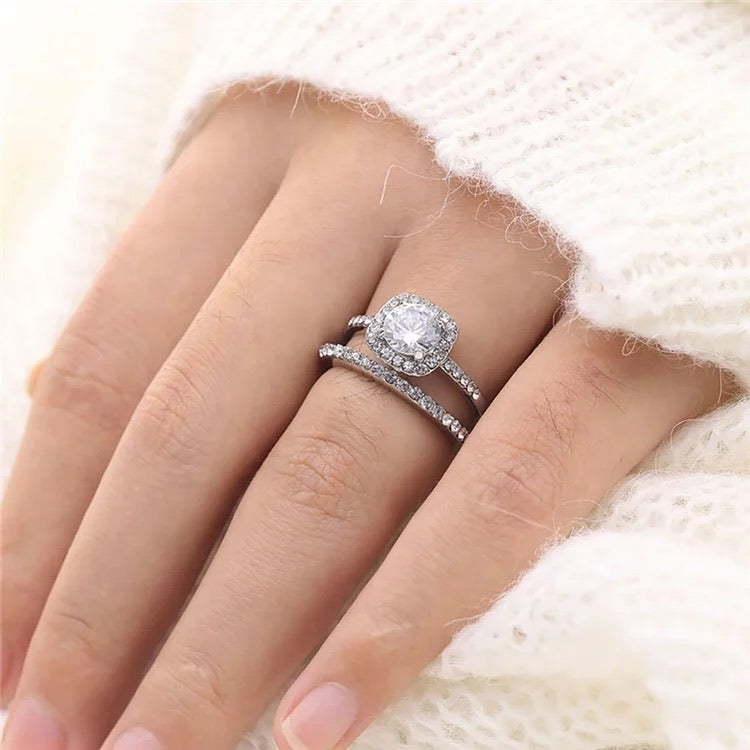 Two Layer Diamond Ring