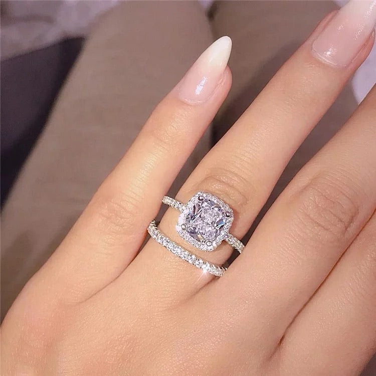 Two Layer Diamond Ring